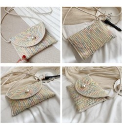 Women Straw Shoulder Bag Clutch Bag Straw Purse Straw Crossbody Bag Summer Beach Bag Envelope Purse Wallet $19.60 Shoulder Bags