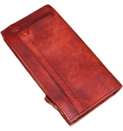 Money Clips Handbags Women's Retro Wallets Genuine Leather Coin Purses Cowhide Card Cases (Size : Brown) Red $59.90 Wallets