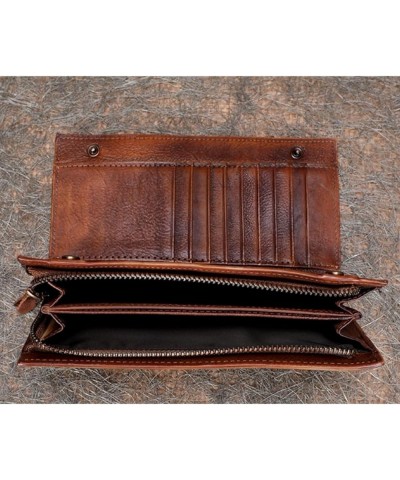 Money Clips Handbags Women's Retro Wallets Genuine Leather Coin Purses Cowhide Card Cases (Size : Brown) Red $59.90 Wallets