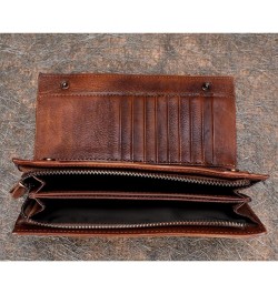 Money Clips Handbags Women's Retro Wallets Genuine Leather Coin Purses Cowhide Card Cases (Size : Brown) Red $59.90 Wallets