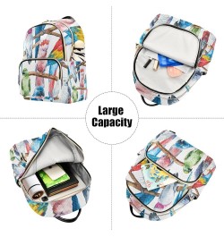 Bird Women Backpack Cockatoo Parrot Watercolor Anti-Theft Travel Backpack with Luggage Belt Lightweight Handbag Lady Purse Ro...