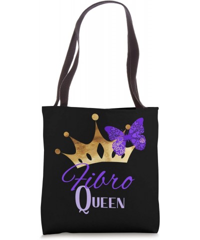 Pretty Fibro Queen design for women Fibromyalgia awareness Tote Bag $15.96 Totes