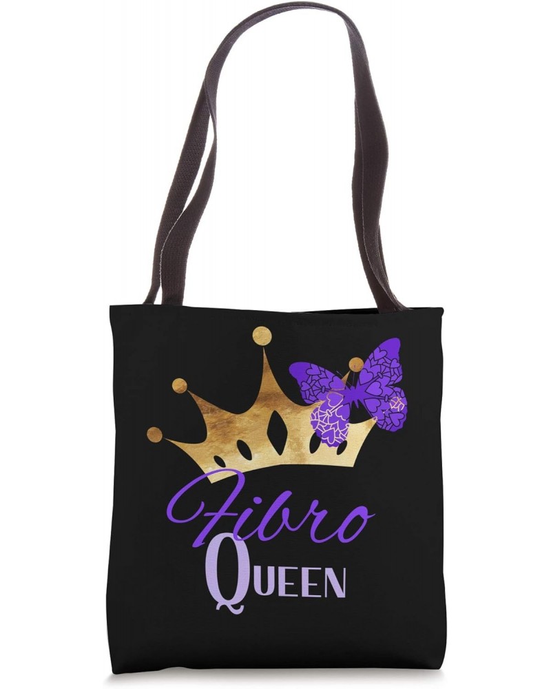 Pretty Fibro Queen design for women Fibromyalgia awareness Tote Bag $15.96 Totes