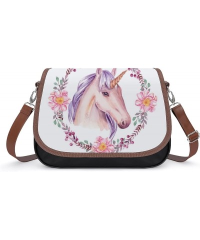 Printed Crossbody Bags Women City Leather Shoulder Bag Satchel Hobo Bags Trendy Three Horses Running Color6 $18.44 Hobo Bags