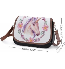 Printed Crossbody Bags Women City Leather Shoulder Bag Satchel Hobo Bags Trendy Three Horses Running Color6 $18.44 Hobo Bags