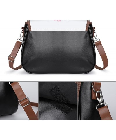 Printed Crossbody Bags Women City Leather Shoulder Bag Satchel Hobo Bags Trendy Three Horses Running Color6 $18.44 Hobo Bags