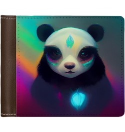 Cartoon Character Men's Wallet - Panda Wallet - Colorful Wallet - Brown Brown $26.67 Wallets