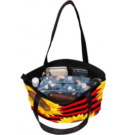 Handbag Sunflower Red And Black Stripe Size: 11.8x4.1x15.4 inches storage bag Handbag $14.29 Handbags