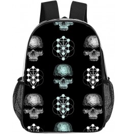 Clear Backpack with Padded Straps Side Pockets Compatible with Skull with Floral Backpack for Women Men Stadium Approved Work...