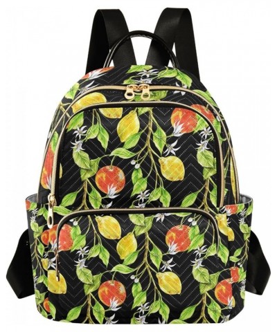 Women Backpack Avocado Flower Pineapple Gold Gorgeous Watercolor Lemon Orange Anti-Theft Travel Backpack with Luggage Belt Li...