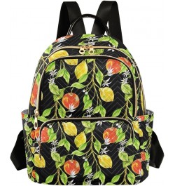 Women Backpack Avocado Flower Pineapple Gold Gorgeous Watercolor Lemon Orange Anti-Theft Travel Backpack with Luggage Belt Li...