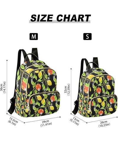 Women Backpack Avocado Flower Pineapple Gold Gorgeous Watercolor Lemon Orange Anti-Theft Travel Backpack with Luggage Belt Li...