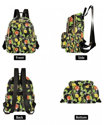 Women Backpack Avocado Flower Pineapple Gold Gorgeous Watercolor Lemon Orange Anti-Theft Travel Backpack with Luggage Belt Li...