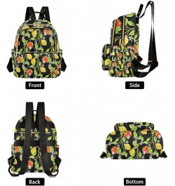 Women Backpack Avocado Flower Pineapple Gold Gorgeous Watercolor Lemon Orange Anti-Theft Travel Backpack with Luggage Belt Li...