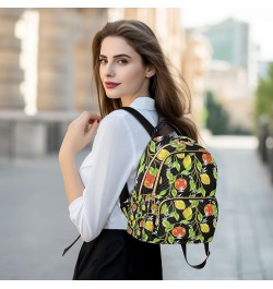 Women Backpack Avocado Flower Pineapple Gold Gorgeous Watercolor Lemon Orange Anti-Theft Travel Backpack with Luggage Belt Li...