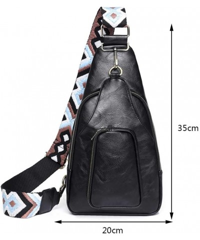 Crossbody Bag PU Leather Women Msenr Bags Fashion Simple Casl Portable Multipurpose Guitar Strap for Sport Black $14.37 Shoul...