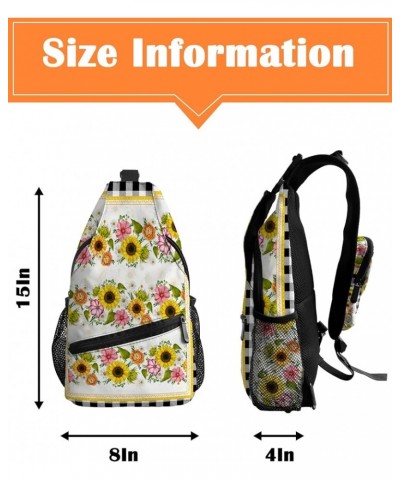 Sling Bag Crossbody Bag for Women Men Colorful Mexican Stripes Red Blue Waterproof Hiking Backpack Lightweight Chest Shoulder...