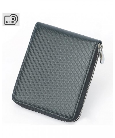 Zipper RFID Blocking Bifold Men's Security Zipper Wallet, Multi Credit Card Holder Holiday Gift Travel Wallet $13.75 Wallets