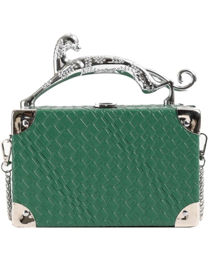 Crossbody Bag Korean Style Fashion Retro Small Fragrant Rhombus Box Bag Chain Shoulder Bag Handbag For Women Green $15.46 Sho...