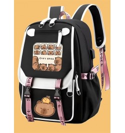 Cartoon Capybara Backpack Lightweight Waterproof Backpack for Cute Aesthetic Backpack Casual Daypack for Women (Style O) Styl...