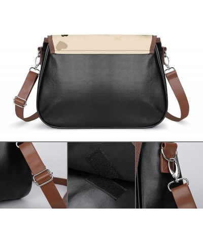 Leather Hobo Bags Women's Crossbody Shoulder Bag Classic City Top Handle Satchels Black Face Funy Color4 $27.99 Hobo Bags