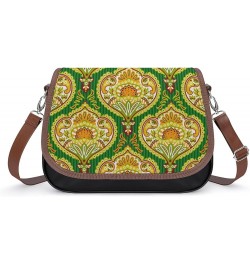 Printed Crossbody Bag Shoulder Bag PU Leather Women's Designer Satchels Kittycorn Color8 $29.99 Satchels