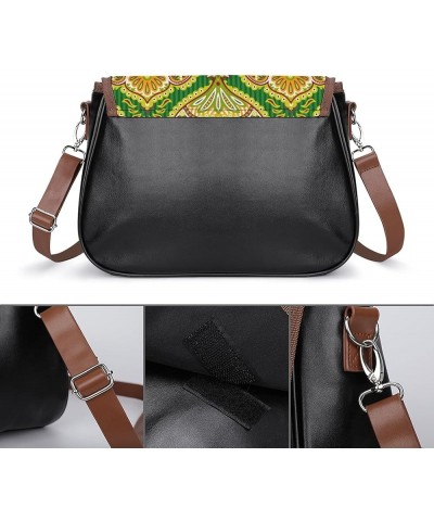 Printed Crossbody Bag Shoulder Bag PU Leather Women's Designer Satchels Kittycorn Color8 $29.99 Satchels