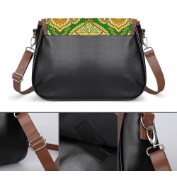 Printed Crossbody Bag Shoulder Bag PU Leather Women's Designer Satchels Kittycorn Color8 $29.99 Satchels