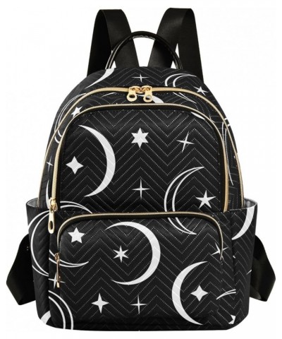 Moon and Stars Starry Mini Backpack Purse for Women Travel Bag Fashion Daypack Back Pack Shoulder Bag Multicolor Medium $12.7...