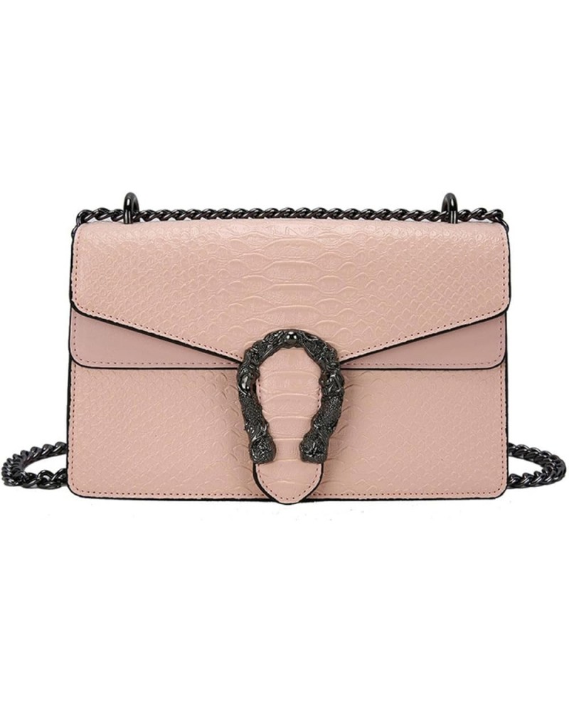 Shoulder Messenger Bag New European and American Underarm Small Square Bag Chain Women's Bag Fenhongse $21.16 Shoulder Bags