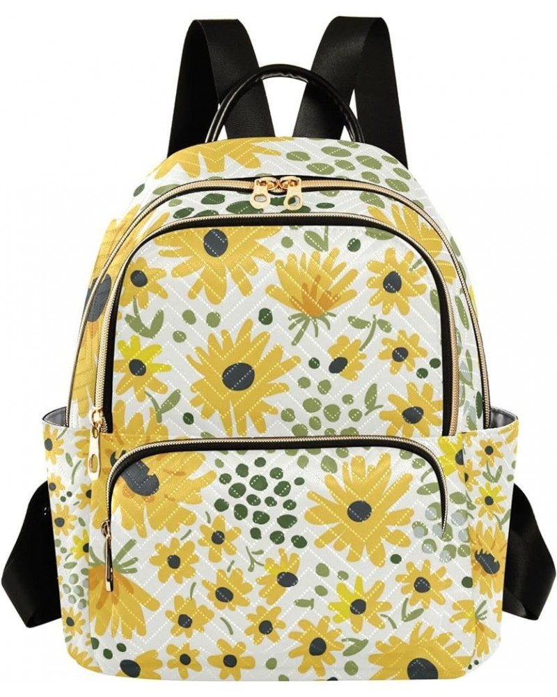 Yellow Sunflowers Backpack Purse for Women Anti Theft Backpack Small Travel Backpack Shoulder Bag Mini(10.23'' x 5.11'' x 12....