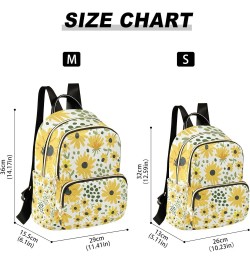 Yellow Sunflowers Backpack Purse for Women Anti Theft Backpack Small Travel Backpack Shoulder Bag Mini(10.23'' x 5.11'' x 12....