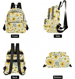 Yellow Sunflowers Backpack Purse for Women Anti Theft Backpack Small Travel Backpack Shoulder Bag Mini(10.23'' x 5.11'' x 12....