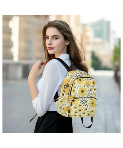 Yellow Sunflowers Backpack Purse for Women Anti Theft Backpack Small Travel Backpack Shoulder Bag Mini(10.23'' x 5.11'' x 12....