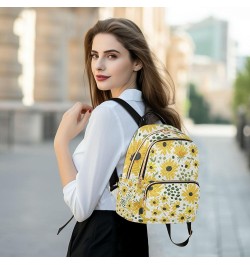 Yellow Sunflowers Backpack Purse for Women Anti Theft Backpack Small Travel Backpack Shoulder Bag Mini(10.23'' x 5.11'' x 12....