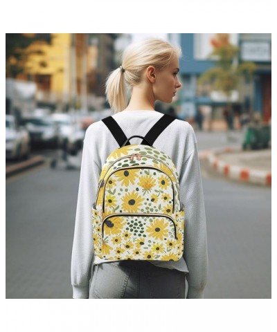 Yellow Sunflowers Backpack Purse for Women Anti Theft Backpack Small Travel Backpack Shoulder Bag Mini(10.23'' x 5.11'' x 12....