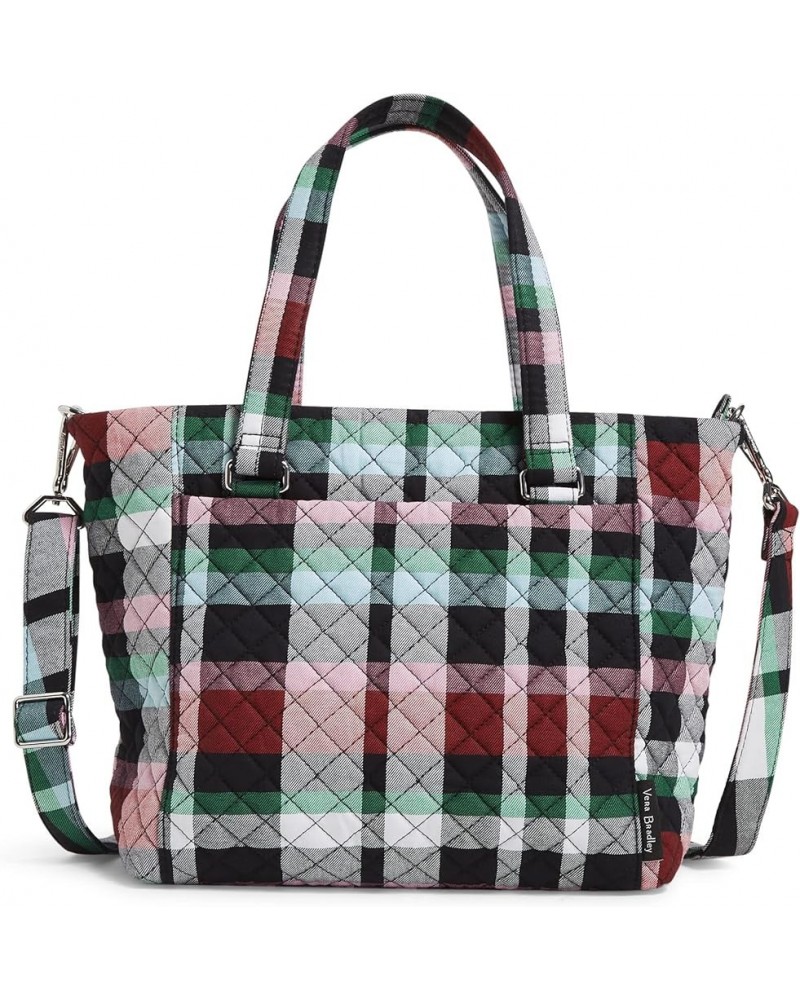 Women's Cotton Multi-Strap Shoulder Satchel Purse Ribbons Plaid - Recycled Cotton $37.08 Satchels