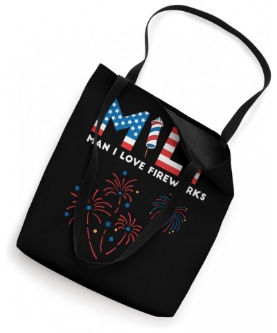 MILF Man I Love Fireworks, Funny American Patriotic July 4th Tote Bag $11.40 Totes