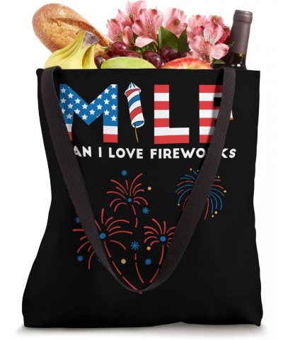 MILF Man I Love Fireworks, Funny American Patriotic July 4th Tote Bag $11.40 Totes