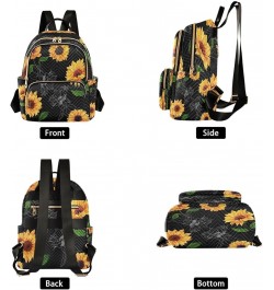 Colored Sunflower Blossom Leaf Women Backpack Purse Ladies Fashion Shoulder Bag Daypack Travel Bag 7.5L Medium $17.04 Backpacks