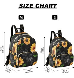 Colored Sunflower Blossom Leaf Women Backpack Purse Ladies Fashion Shoulder Bag Daypack Travel Bag 7.5L Medium $17.04 Backpacks