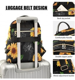 Colored Sunflower Blossom Leaf Women Backpack Purse Ladies Fashion Shoulder Bag Daypack Travel Bag 7.5L Medium $17.04 Backpacks