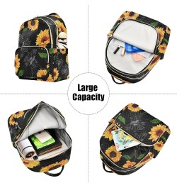 Colored Sunflower Blossom Leaf Women Backpack Purse Ladies Fashion Shoulder Bag Daypack Travel Bag 7.5L Medium $17.04 Backpacks