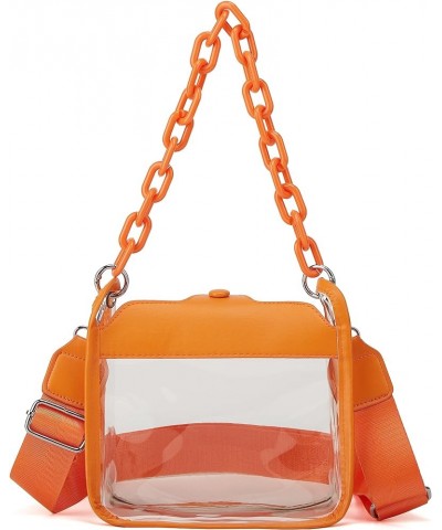 Clear Bag for Women Clear Handbag Concert Bag Stadium Approved Clear Purse Shoulder Crossbody Bag Satchel Hobo Bag Orange $20...