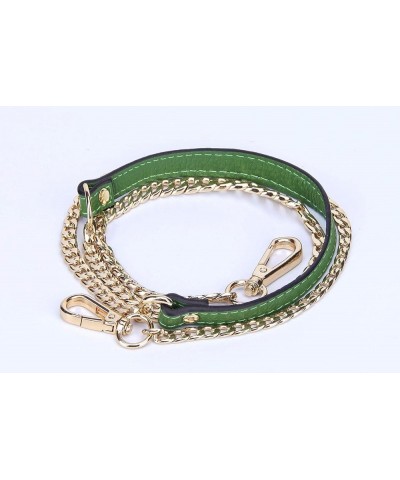 12MM Replacement Chain & Genuine Leather Shoulder Crossbody Straps for Handbags Purse Bags (Black) (Black) Green $9.85 Crossb...