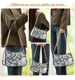 Shoulder Bag Grey Octopus Tentacle Vintage Women Clutch Handbag Shoulder Purch Date Chain Bag Tote Bag Spring Holiday Birthda...