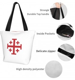 Jerusalem Catholic Cross Women'S Casual One Shoulder Carry Shopping Bag Large Capacity Working Storage Handbag $16.50 Shoulde...