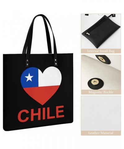 Love Chile Tote Bag PU Leather Handbag Fashion Sling Bag Shoulder Purse Top Handle Handbags for Women $16.20 Totes