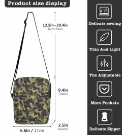 Crossbody Phone Camouflage Stars Pattern Small Messenger Shoulder Bag Cash Handbag Wallet Purse(236na5b) $8.80 Crossbody Bags