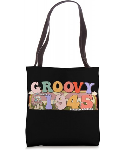 Groovy Since 1945 Retro Hippie 78th Birthday Tote Bag $13.13 Totes